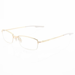 Armação de Óculos Retangular Meio Aro Wingback Gold